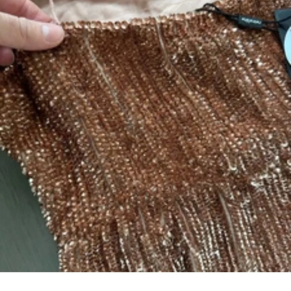 Retrofete Gold Sequin Halter Gown - Picture 9 of 9